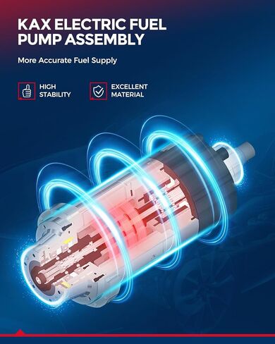 KAX FG0491 Fuel Pump Assembly Fit for Impala 2007-2008 3.5L, Grand Prix 2007-2008 3.8L, Monte Carlo 2007 3.5L, LaCrosse 2007-2008 3.8L, with Sending Unit Replace# P76634M, P76238M, E3792M in Saudi Arabia