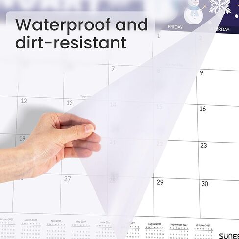 SUNEE 2025 Desk Calendar Large 22x17 from Now to March 2026, Extra Large Desktop Monthly Calendar Pad 18 Months For Teacher or Family, Desk Top, Seasonal in Kuwait