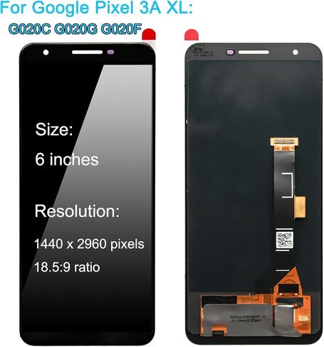 استبدال شاشة OLED LCD متوافقة مع Google Pixel 1 XL 5.5 بوصة، محول رقمي لشاشة تعمل باللمس مع مجموعة أدوات، لاصق مقاوم للماء، 1XL أسود in Saudi Arabia