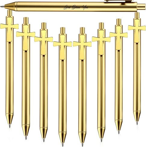 30 Pcs Gold Metallic Slim Ballpoint Pens Bulk Retractable Black Ink Medium Point (0.5mm) Smooth Writing Pens for Wedding Bridal Shower Business Office Students Teachers in Saudi Arabia