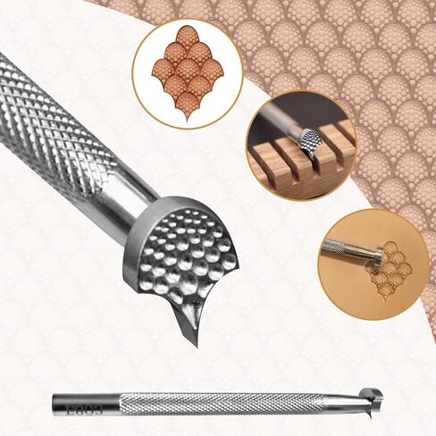 Leather Craft Stamping Tool,Fish Scale Pattern Leather Craft Stamping Tool with 304 Stainless Steel #113 in Saudi Arabia