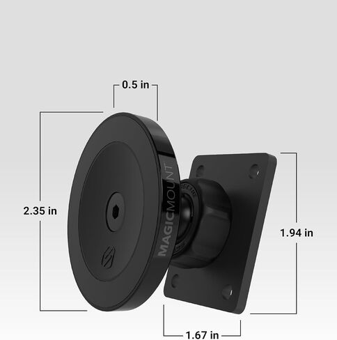 Scosche MP2WDLHD MagicMount™ Pro2 XL Heavy Duty, Strong Suction Cup Cell Phone Mount, Long Arm Windshield/Dashboard Phone Holder with Anti-Shake Stabilizer for iPhone, Android, Tablet, Car, Truck in Saudi Arabia