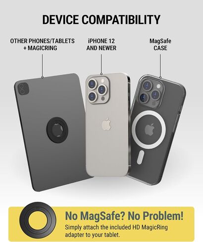 Scosche MP2WDLHD MagicMount™ Pro2 XL Heavy Duty, Strong Suction Cup Cell Phone Mount, Long Arm Windshield/Dashboard Phone Holder with Anti-Shake Stabilizer for iPhone, Android, Tablet, Car, Truck in Saudi Arabia