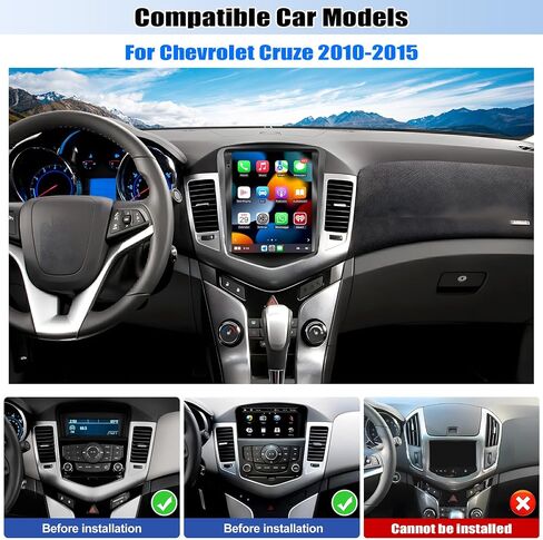 راديو سيارة 2G + 64G لسيارة شيفروليه تشيفي كروز 2010-2015 مع CarPlay اللاسلكي Android Auto 9 بوصة تعمل باللمس وحدة رئيسية Android 13 ستيريو السيارة مع كاميرا احتياطية AHD نظام تحديد المواقع العالمي (GPS) بلوتوث FM واي فاي in Saudi Arabia