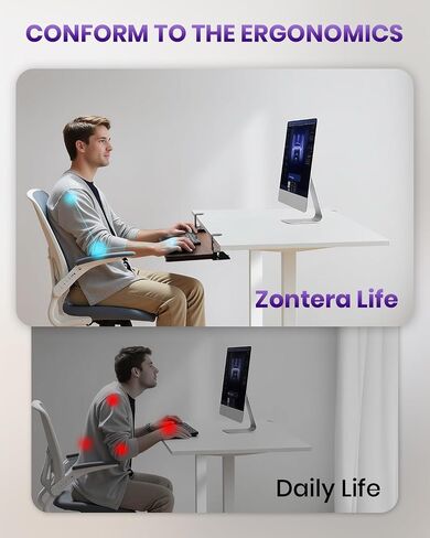 Ergonomic Mouse & Keyboard Tray Under Desk, Pull Out with Adjustable C-clamp, 20 x 11.8 Inch Slide Out Computer Keyboard Drawer Mouse Tray for Typing, Black in Saudi Arabia