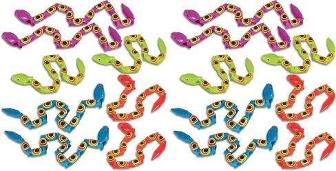 ArtCreativity 15 Inches Wacky Wiggly Jointed Snake - Set of 12, Long Plastic Snakes Toys - Great Party Favor - Fidget Toy for Kids, Gift Idea for Boys and Girls, Carnival Prize - Sensory Toy in Saudi Arabia