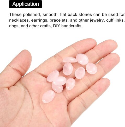MECCANIXITY Flat Oval Stone,Oval Cabochons Stones 14mm x 10mm Natural Stone Cabochons for Jewelry Making DIY Photo Frame Home Decor (Pack of 10, Turquoise) in Saudi Arabia