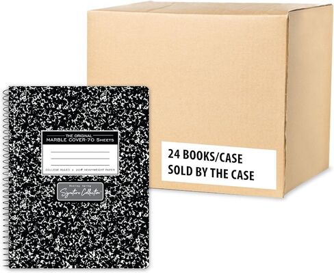 ROARING SPRING Signature Collection College Ruled Spiral Wirebound Composition Book, 9.75" X 7.5" 70 Sheets, Black Marble Cover in Saudi Arabia