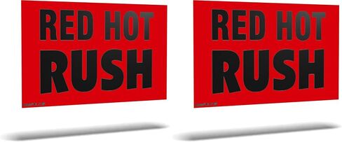 Kenco 3" X 5" Red Hot Rush Fluorescent Shipping Label Stickers for Shipping and Packing - 500 Adhesive Labels Per Roll in Saudi Arabia