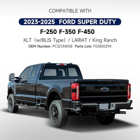 Tail Light Compatible with 2023 2024 2025 Ford F250 F350 Left Driver Side Rear Taillight Assembly w/Blind Spot, Halogen Type,Replace OEM PC3Z13405B FO2800294 in Saudi Arabia