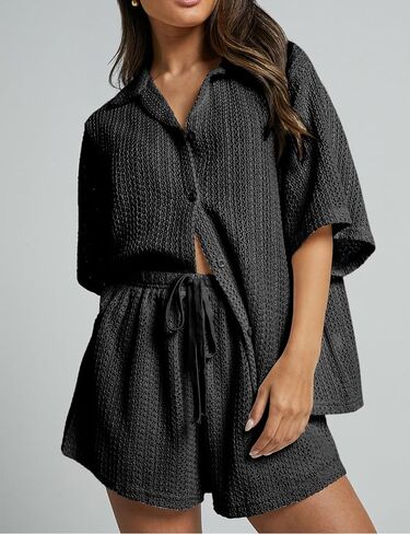 2 قطعة تغطية ملابس السباحة الكروشيه للنساء جوفاء خارج مجموعات نصف الأكمام متماسكة مجموعات شورتات (صلى الله عليه وسلم) in Kuwait