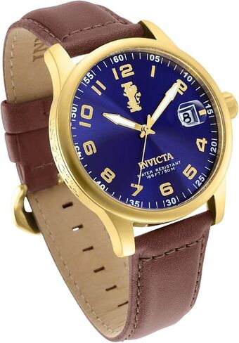 INVICTA MEN 15254 I-Force Blue Dial Watch Brown Leather Watch in Kuwait