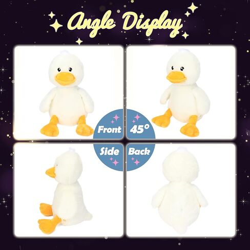 Hopearl LED Musical Stuffed Polar Bear Lighting Up Singing Plush Toy Adjustable Volume Lullaby Animated Soothe Birthday Festival for Kids Toddler Girls, White, 11'' in Kuwait
