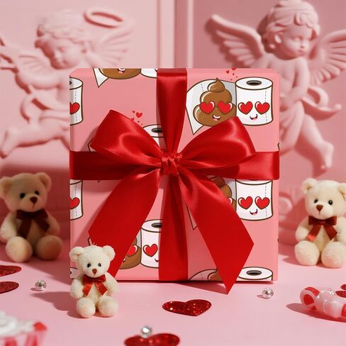 LeZakaa Valentine's Wrapping Paper Roll, Pink Te quiero Text (Spanish for I love you) & Hearts Design, Mini Roll, for Valentine's Day, Wedding, Party, Anniversary Lover - 17 inches x 16.4 Feet in Saudi Arabia