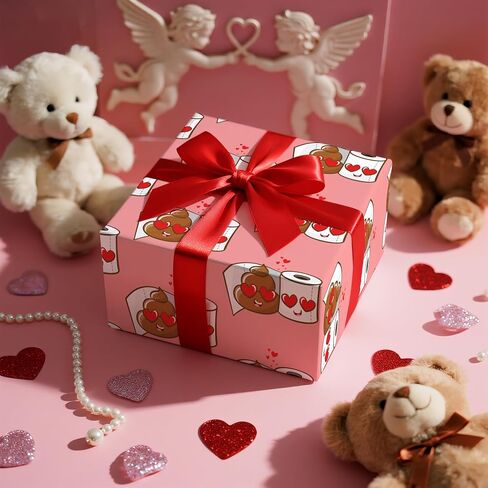 LeZakaa Valentine's Wrapping Paper Roll, Pink Te quiero Text (Spanish for I love you) & Hearts Design, Mini Roll, for Valentine's Day, Wedding, Party, Anniversary Lover - 17 inches x 16.4 Feet in Saudi Arabia