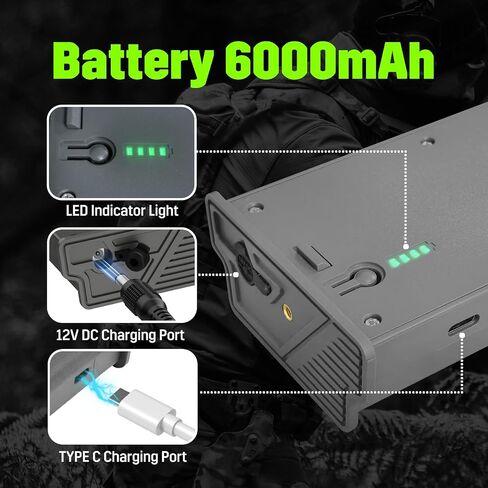 قابلة لإعادة التجميع لصيد حزمة بطارية كاميرا الصيد ، تكشف عن حزمة البطارية 6000mAh متوافقة مع كاميرا الصيد X ، XB ، SK ، X Pro ، Pro 3.0 ، X Gen 2.0 ، X Gen 3.0 (2 pack) in Kuwait