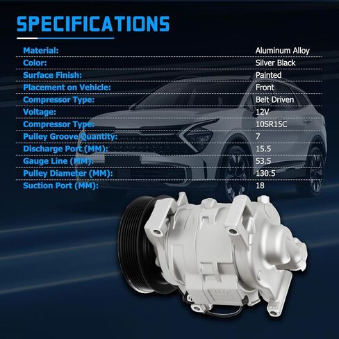 ضاغط AC 4918AC AC مع نوبات القابض لعام 2006-2011 Civic 1.8L ضاغط تكييف الهواء استبدال OE 4717054 97555 98555 in Kuwait