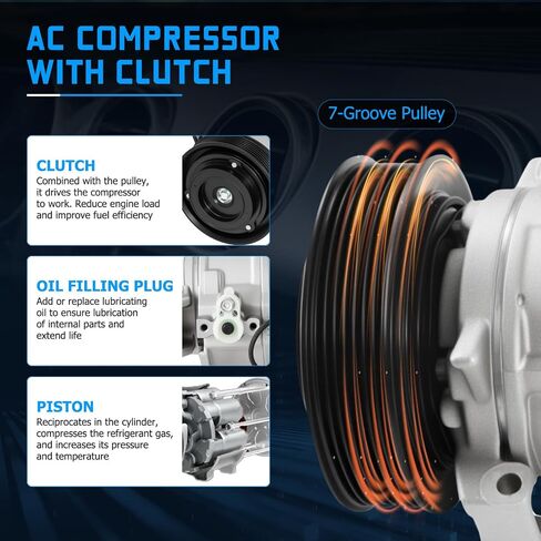 ضاغط AC 4918AC AC مع نوبات القابض لعام 2006-2011 Civic 1.8L ضاغط تكييف الهواء استبدال OE 4717054 97555 98555 in Kuwait
