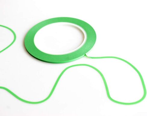 JINBING High-Temp Vinyl Fine Line Fineline Masking Tape Automotive Paint for Curves Green 1/16 Inch 1/8 Inch 6Rolls in Saudi Arabia
