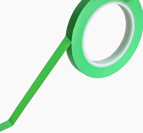 JINBING High-Temp Vinyl Fine Line Fineline Masking Tape Automotive Paint for Curves Green 1/16 Inch 1/8 Inch 6Rolls in Saudi Arabia