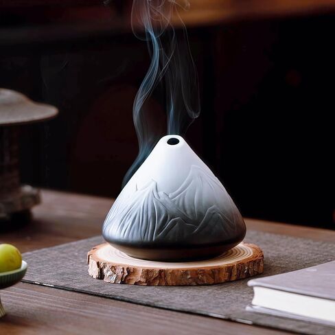 Terracotta Palo Santo Holder Burner & Sage Holde - Mexican Mini Tabletop Rachera مع صينية الرماد ، حامل البخور المزخرف للتأمل الروحي واليوغا (Wiccan) in Kuwait