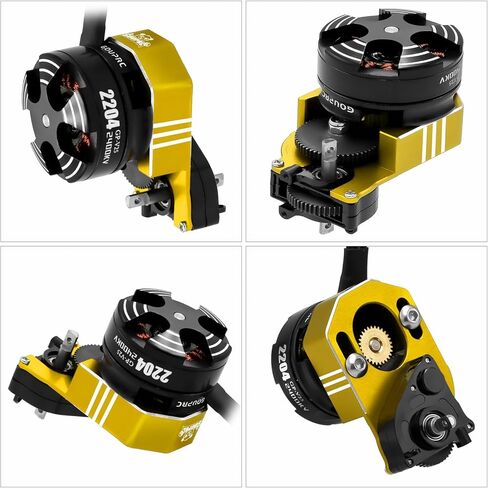 GOUPRC 2204 2400KV Brushless Outrunner Motor with Transmission & 30A Brushless Mini Esc for SCX24 Axial 1/24 Remote Control Car Truck Crawler Black & Red in Kuwait