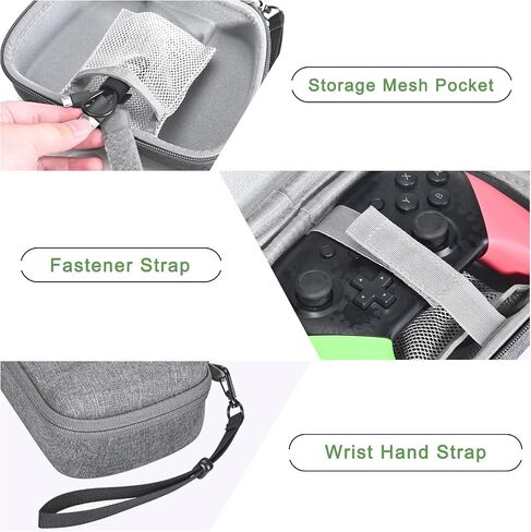 RLSOCO Hard Case for Nintendo Switch Pro Controller - Grey (Case Only) in Kuwait