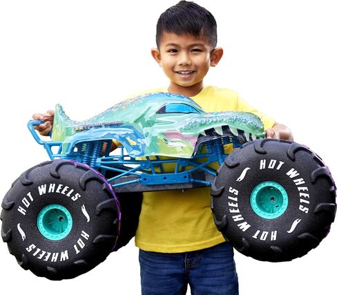 Hot Wheels Monster Trucks 1:15 Scale Mega-Wrex Alive Battery-Powered RC Vehicle with Lights & Sounds in Saudi Arabia