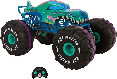 Hot Wheels Monster Trucks 1:15 Scale Mega-Wrex Alive Battery-Powered RC Vehicle with Lights & Sounds in Saudi Arabia
