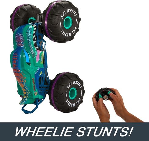 Hot Wheels Monster Trucks 1:15 Scale Mega-Wrex Alive Battery-Powered RC Vehicle with Lights & Sounds in Saudi Arabia