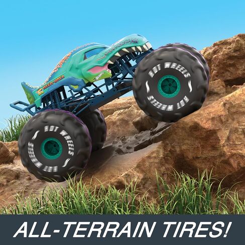 Hot Wheels Monster Trucks 1:15 Scale Mega-Wrex Alive Battery-Powered RC Vehicle with Lights & Sounds in Saudi Arabia