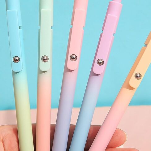 sencoo 5 pack Blue Gel Pens and Refills 0.5mm Fine Point Quick Drying Ink Smooth Writing Retractable Pens Student Pens (style1) in Saudi Arabia