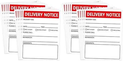 Delivery Notice,Missed Connections Label,4x3 inch Stickers for Postman,200 Pcs Per Pack in Saudi Arabia