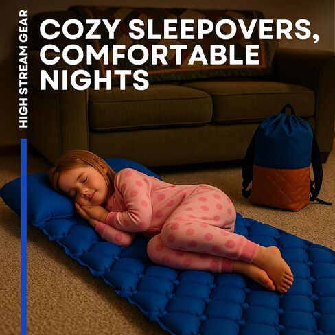 وسادة نوم للأطفال للتخييم والنوم مع وسادة ، مرتبة تخييم قابلة للنفخ لحقائب الظهر والسفر ، حصيرة سميد سميك ، وسادات النوم للتخييم السريعة للأطفال in Kuwait