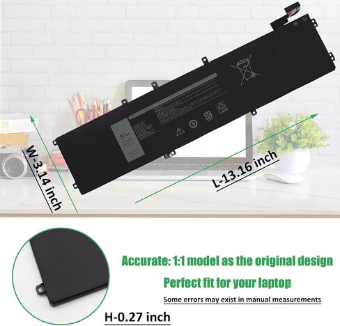 9F4FN بطارية كمبيوتر محمول بديلة لـ Dell Latitude 7320 قابلة للفصل Inspiron 14 3420 Series 09F4FN 2VKW9 8PK6G 7.6V 40Wh 5000mAh in Saudi Arabia