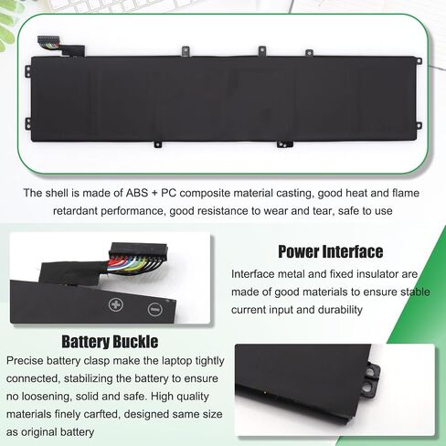 9F4FN بطارية كمبيوتر محمول بديلة لـ Dell Latitude 7320 قابلة للفصل Inspiron 14 3420 Series 09F4FN 2VKW9 8PK6G 7.6V 40Wh 5000mAh in Saudi Arabia