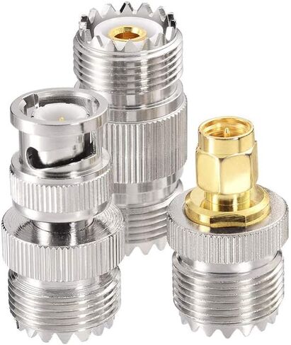 SUPERBAT PL259 كابل UHF RF كابل محوري محوري 6.56 قدم + طقم محول 3 قطع، كابل UHF + طقم محول SMA/BNC/PL259/SO239 لـ CB، والهواة، ومقياس SWR، وتطبيقات الراديو ثنائية الاتجاه in Saudi Arabia