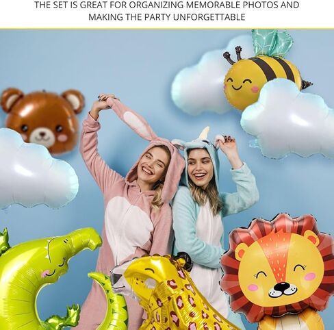 4PCS Tiger Shaped Foil Balloons – Animal Tiger Foil Mylar Animal Balloons Jungle Theme Party Birthday Party Safari Zoo Jungle Theme for Birthday in Kuwait