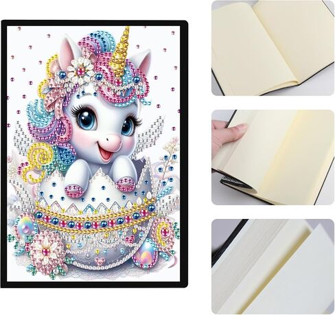 JISHSHAY Diamond Art Notebook Journal Diamond Painting Note Book Gem Art Sketchbook Gem Painting Diary Mosaic Kits for Adults Blank Notebook with Special Drills 14.5×21cm/5.7×8.26in Gnome in Saudi Arabia