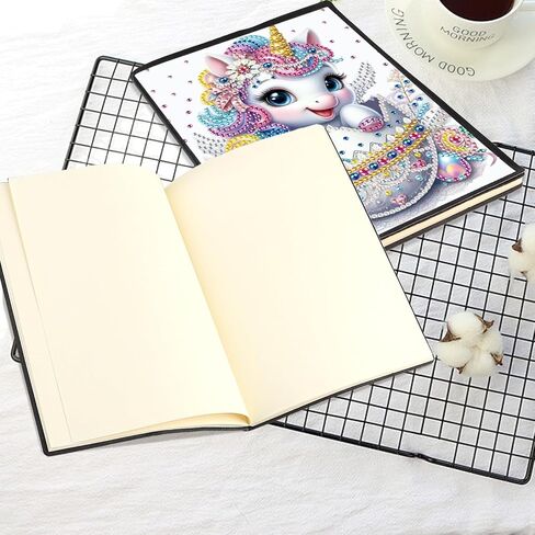 JISHSHAY Diamond Art Notebook Journal Diamond Painting Note Book Gem Art Sketchbook Gem Painting Diary Mosaic Kits for Adults Blank Notebook with Special Drills 14.5×21cm/5.7×8.26in Gnome in Saudi Arabia