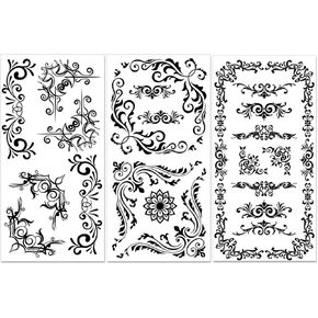 PLIGREAT 3 Sheets Floral Bird Rub on Transfer for Crafts, 6" X 12" Vintage Newspaper Furniture Transfer Decals Waterproof UV Transfer Sticker for Drawer Cabinet Ceramic Scrapbook Journal Decorative in Kuwait