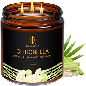 شمعة Citronella في الهواء الطلق ، شمعة Citronella المعطرة ، شمعة شمع الصويا الطبيعية للصيف خارج حديقة التخييم النزهة ، 7oz in Saudi Arabia
