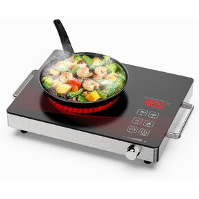 Portabel Electric Stove 2200W,110V Hot Plate Electric Ceramic Countertop Burners,Single Burner Electric Cooktop with Knob Control,Timer, Safety Lock in Saudi Arabia