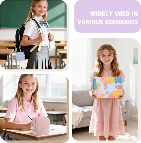 مجموعة الفترة الأولى للبنات ، حقيبة تخزين منديل صحية لطيفة ، حامل السدادات من أجل المحفظة ، هدايا الفترة الأولى (الأزرق) in Kuwait