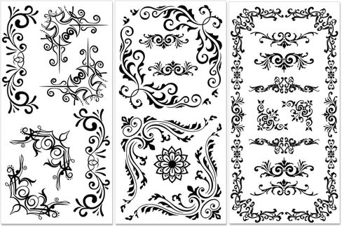 pligreat 3 أوراق فرك الطيور الزهرية على النقل للحرف اليدوية ، 6 "× 12" أجهزة نقل الأثاث من الصحيفة in Kuwait