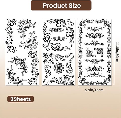 pligreat 3 أوراق فرك الطيور الزهرية على النقل للحرف اليدوية ، 6 "× 12" أجهزة نقل الأثاث من الصحيفة in Kuwait