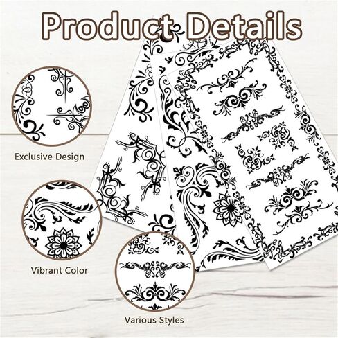 pligreat 3 أوراق فرك الطيور الزهرية على النقل للحرف اليدوية ، 6 "× 12" أجهزة نقل الأثاث من الصحيفة in Kuwait