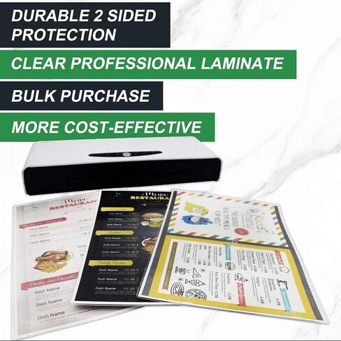 5 Mil Thermal Laminating Sheets 30 Packs, 9" x 11.5" Clear Laminating Pouches Holds 8.5 x 11 Inch Sheet Lamination Plastic Paper for Laminator, School Office Supplies Laminate in Kuwait