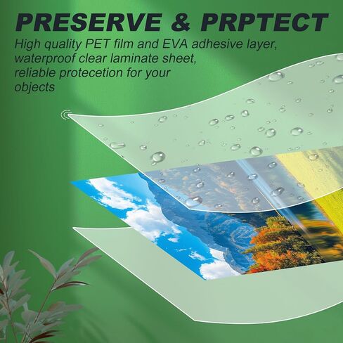 5 Mil Thermal Laminating Sheets 30 Packs, 9" x 11.5" Clear Laminating Pouches Holds 8.5 x 11 Inch Sheet Lamination Plastic Paper for Laminator, School Office Supplies Laminate in Kuwait