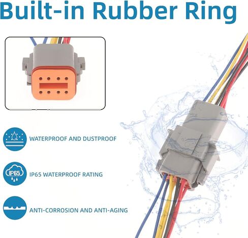 DIANN 3 Sets 4 Pin DT Connectors Waterproof Kit 4 Pin Connectors Male and Female Wire 16 AWG Waterproof Male Female Plug Socket Quick Disconnect for Car Truck Boat in Saudi Arabia